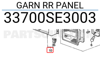 Honda 33700SE3003 GARN RR PANEL