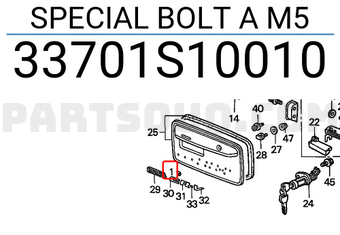 Honda 33701S10010 SPECIAL BOLT A M5