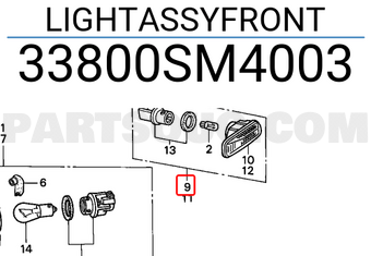Honda 33800SM4003 LIGHTASSYFRONT