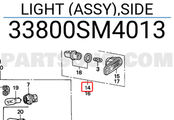 Honda 33800SM4013 LIGHT (ASSY),SIDE