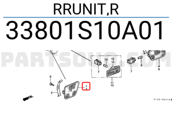 Honda 33801S10A01 RRUNIT,R