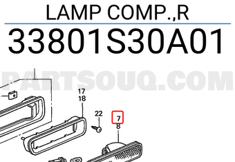 Honda 33801S30A01 LAMP COMP.,R