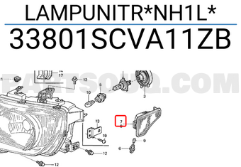 Honda 33801SCVA11ZB LAMPUNITR*NH1L*