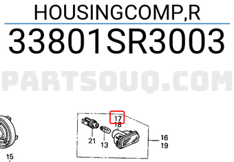 Honda 33801SR3003 HOUSINGCOMP,R