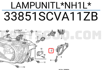 Honda 33851SCVA11ZB LAMPUNITL*NH1L*