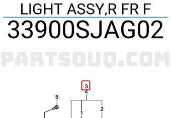 Honda 33900SJAG02 LIGHT ASSY,R FR F