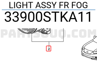 Honda 33900STKA11 LIGHT ASSY FR FOG