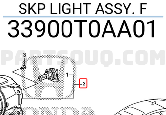 Honda 33900T0AA01 skp LIGHT ASSY. F