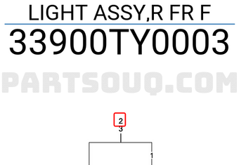 Honda 33900TY0003 LIGHT ASSY,R FR F