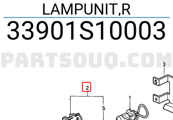 Honda 33901S10003 LAMPUNIT,R
