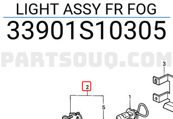 Honda 33901S10305 LIGHT ASSY FR FOG