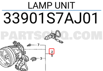 Honda 33901S7AJ01 LAMP UNIT
