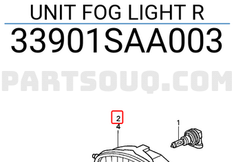 Honda 33901SAA003 UNIT FOG LIGHT R