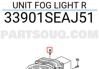 Honda 33901SEAJ51 UNIT FOG LIGHT R