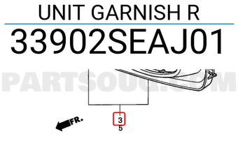 Honda 33902SEAJ01 UNIT GARNISH R