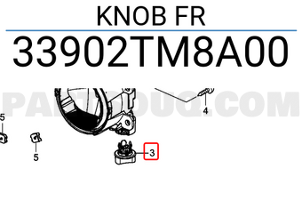 Honda 33902TM8A00 KNOB FR