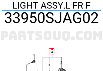 Honda 33950SJAG02 LIGHT ASSY,L FR F