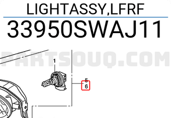 Honda 33950SWAJ11 LIGHTASSY,LFRF