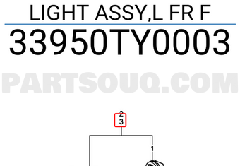 Honda 33950TY0003 LIGHT ASSY,L FR F