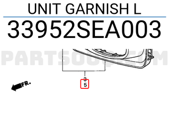 Honda 33952SEA003 UNIT GARNISH L