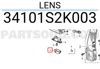 Honda 34101S2K003 LENS