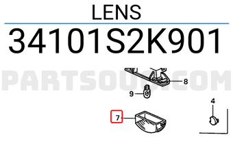 Honda 34101S2K901 LENS