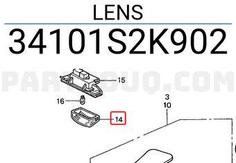 Honda 34101S2K902 LENS