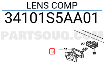 Honda 34101S5AA01 LENS COMP