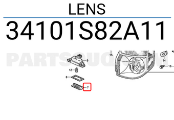 Honda 34101S82A11 LENS