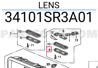 Honda 34101SR3A01 LENS