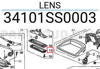 Honda 34101SS0003 LENS