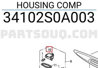 Honda 34102S0A003 HOUSING COMP