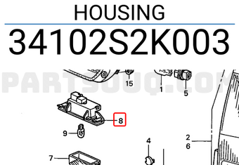 Honda 34102S2K003 HOUSING