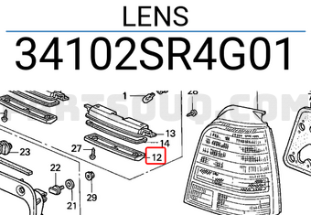 Honda 34102SR4G01 LENS