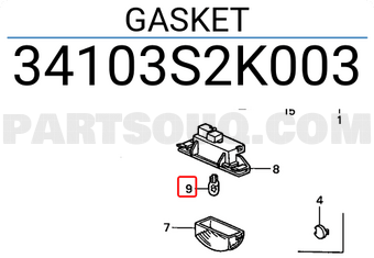 Honda 34103S2K003 GASKET