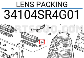 Honda 34104SR4G01 LENS PACKING