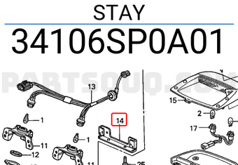 Honda 34106SP0A01 STAY