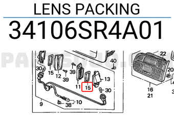 Honda 34106SR4A01 LENS PACKING