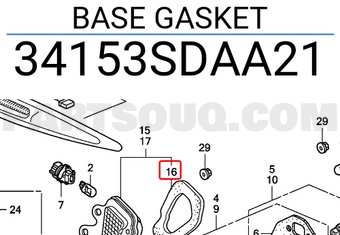 Honda 34153SDAA21 BASE GASKET