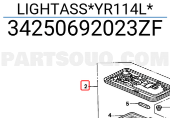 Honda 34250692023ZF LIGHTASS*YR114L*