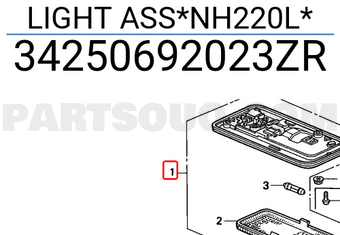 Honda 34250692023ZR LIGHT ASS*NH220L*