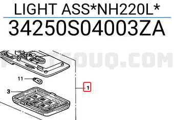 Honda 34250S04003ZA LIGHT ASS*NH220L*