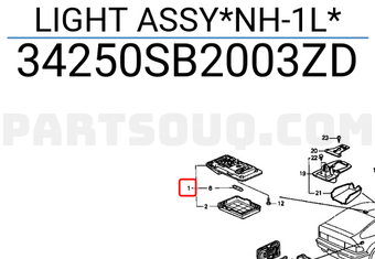 Honda 34250SB2003ZD LIGHT ASSY*NH-1L*