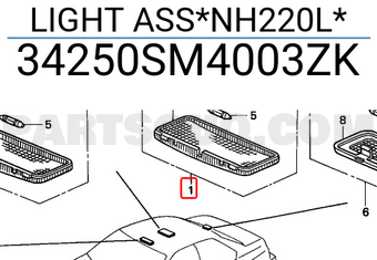 Honda 34250SM4003ZK LIGHT ASS*NH220L*