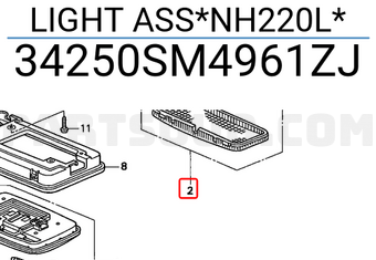 Honda 34250SM4961ZJ LIGHT ASS*NH220L*