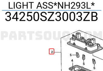 Honda 34250SZ3003ZB LIGHT ASS*NH293L*