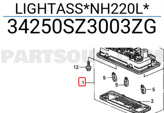 Honda 34250SZ3003ZG LIGHTASS*NH220L*