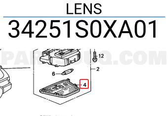 Honda 34251S0XA01 LENS