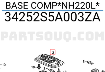 Honda 34252S5A003ZA BASE COMP*NH220L*