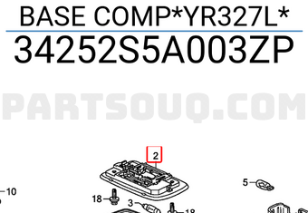 Honda 34252S5A003ZP BASE COMP*YR327L*